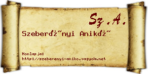Szeberényi Anikó névjegykártya